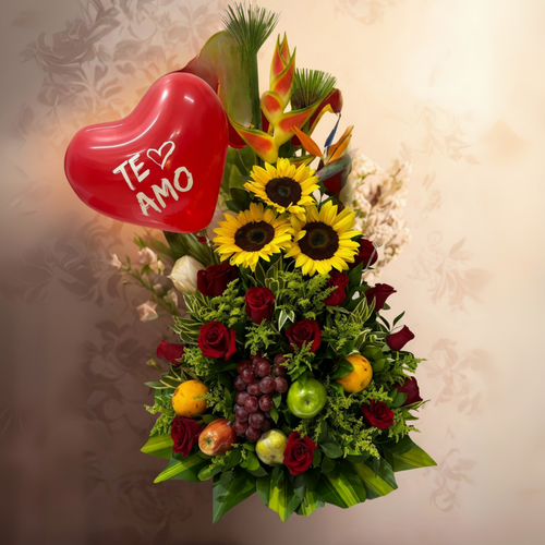 Floral Arrangement with Tropic Fruits